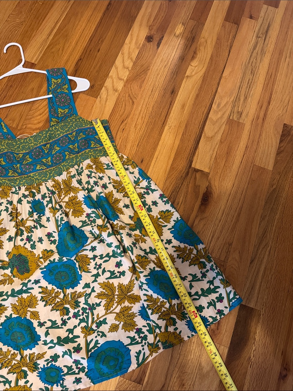Natural Life Medium Blue, green, gold Floral Boho Sundress, New! - Picture 13 of 16